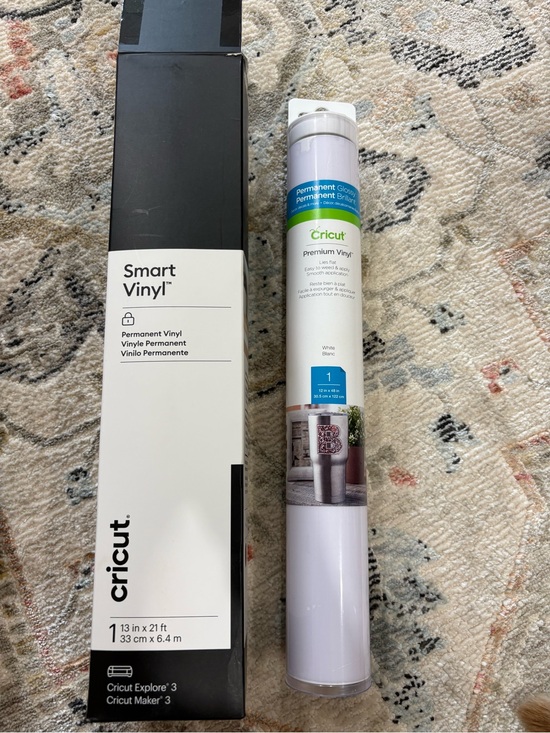 Cricut Other - Cricut White Glossy Vinyl and Black Matte Vinyl